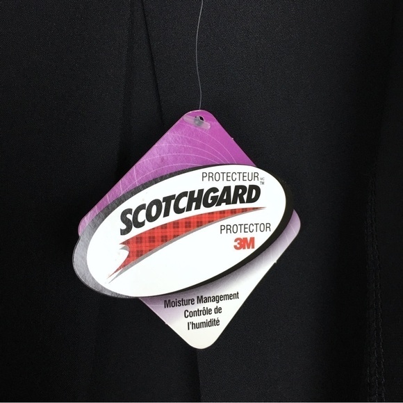 YEAH BABY Stefano Luxury Spa Uniform Scrub Top Solid Black Zip Up Size Small NWT - Picture 9 of 15